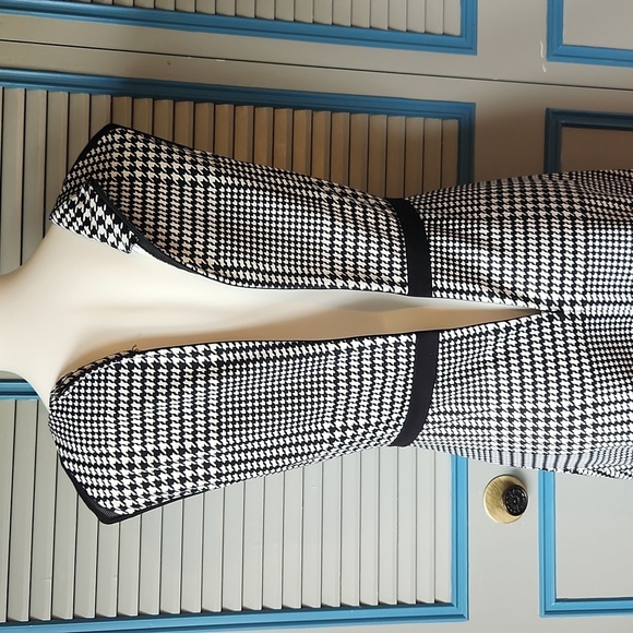 Calvin Klein Black & White Houndstooth Dress - Picture 12 of 14